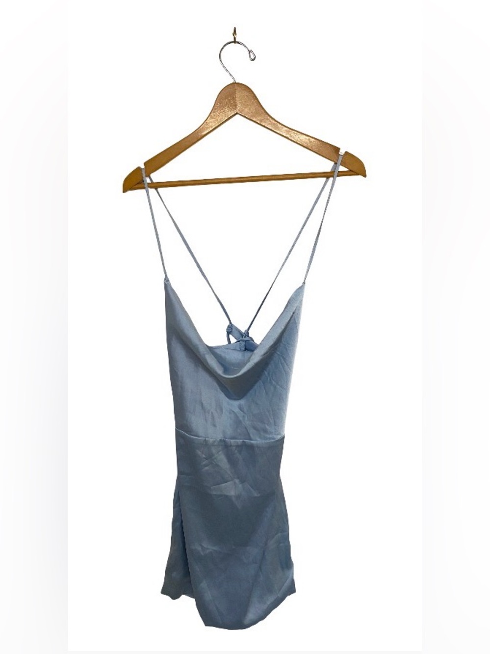 Fashion Nova Y2K Inspired Blue Slip Dress Size XS